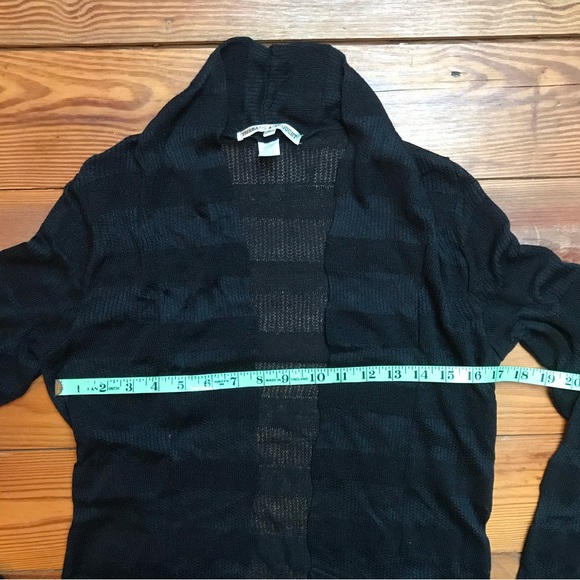 Threads 4 Thought Black Striped Duster Cardigan, EUC, S - Picture 6 of 12